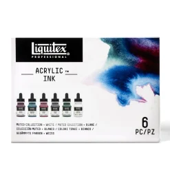 Liquitex Zestaw tuszów akrylowych Muted Colors - - 6 kolorów x 30 ml