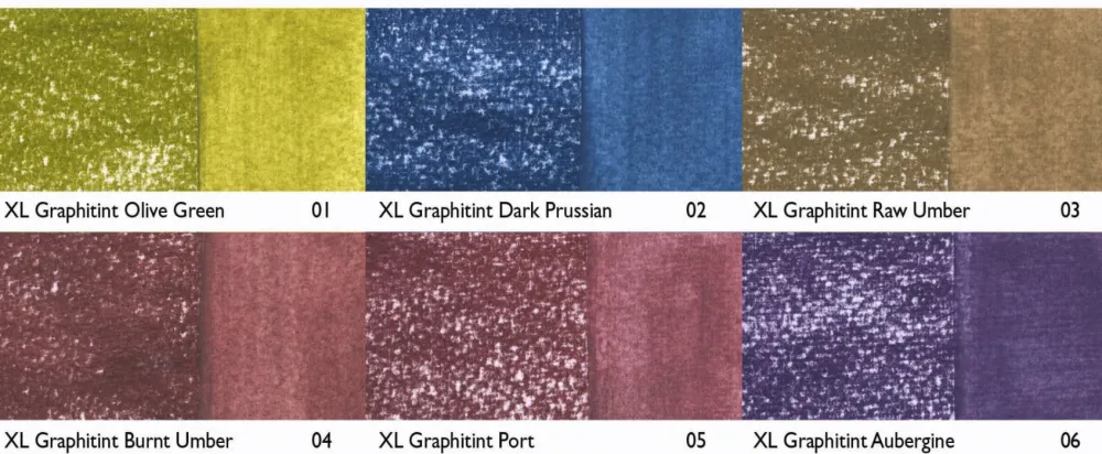 Derwent Zestaw tuszów akwarelowych Graphitint XL w sztyfcie - - 6 kolorów