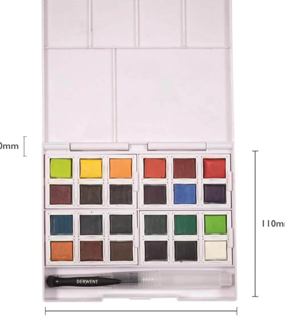 Derwent Zestaw tuszów akwarelowych Inktense w kostkach - - 24 szt. > Farby Akwarelowe