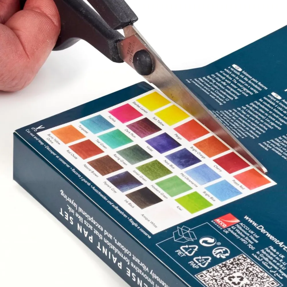 Derwent Zestaw tuszów akwarelowych Inktense w kostkach - - 24 szt. > Farby Akwarelowe