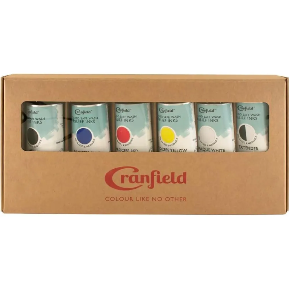 Zestaw tuszów Caligo Safe Wash Relief - Cranfield - 6 x 75 ml > Techniki Graficzne