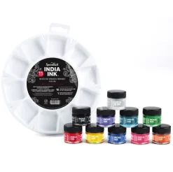 Speedball Zestaw tuszów do kaligrafii India Ink - - 10 x 12 ml ><noscript><img width=