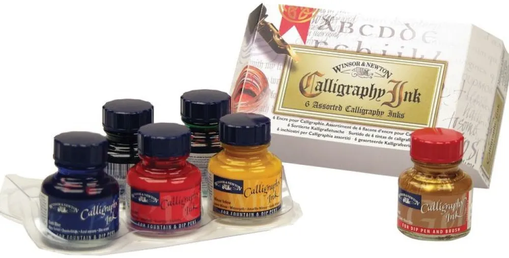 Winsor & Newton Zestaw tuszów do kaligrafii - - 6 szt. > Tusze Do Kaligrafii
