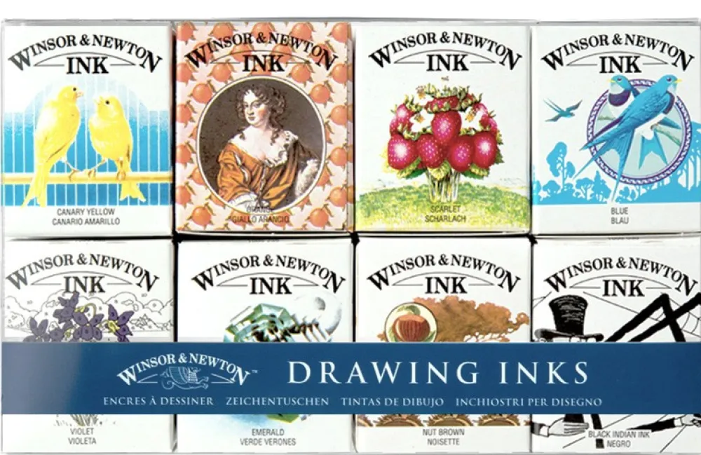 Winsor & Newton Zestaw tuszów rysunkowych Henry - - 8 szt. > Tusze Rysunkowe