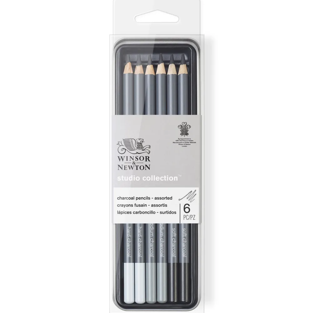 Winsor & Newton Zestaw węgli w ołówku Studio Collection - - 6 szt.