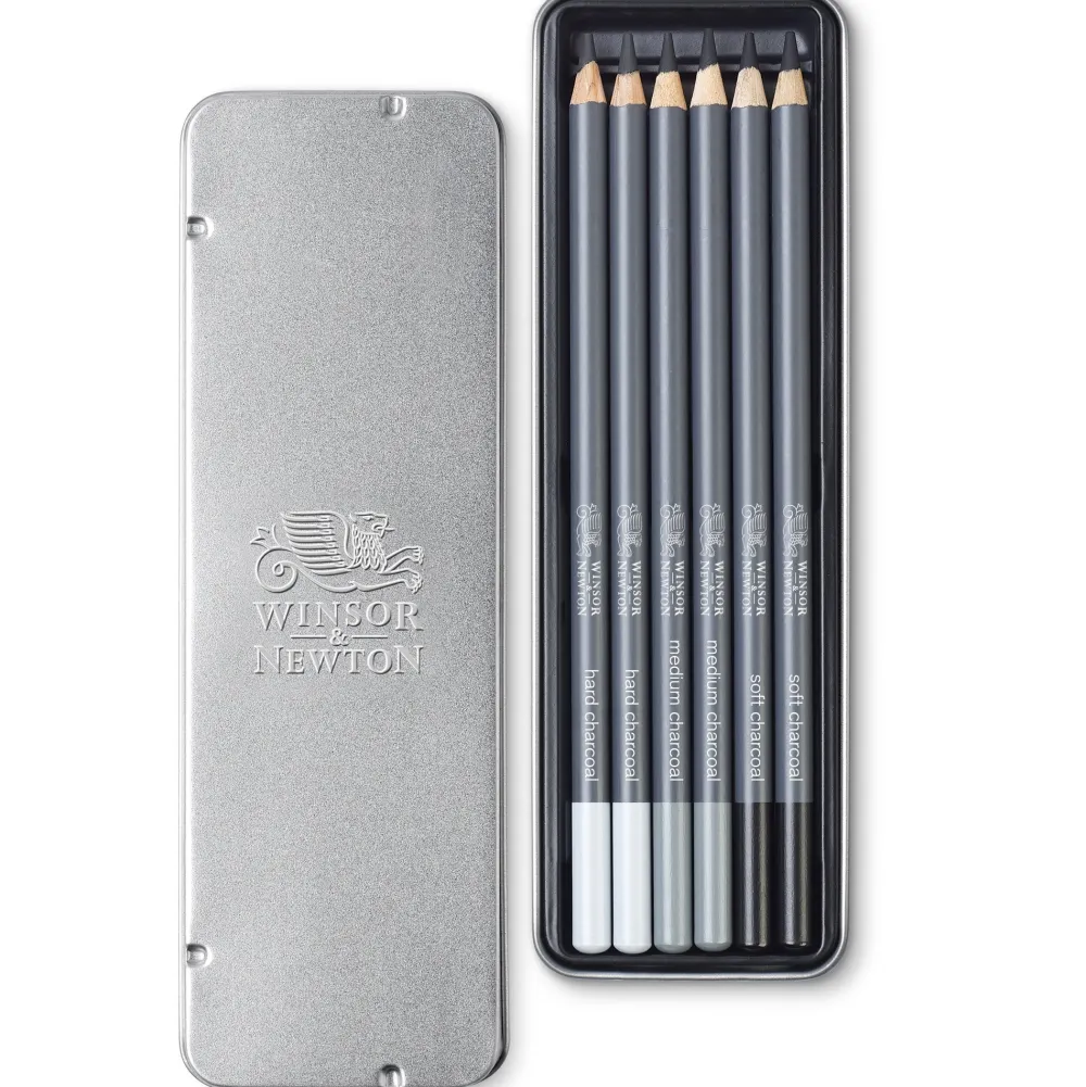 Winsor & Newton Zestaw węgli w ołówku Studio Collection - - 6 szt.