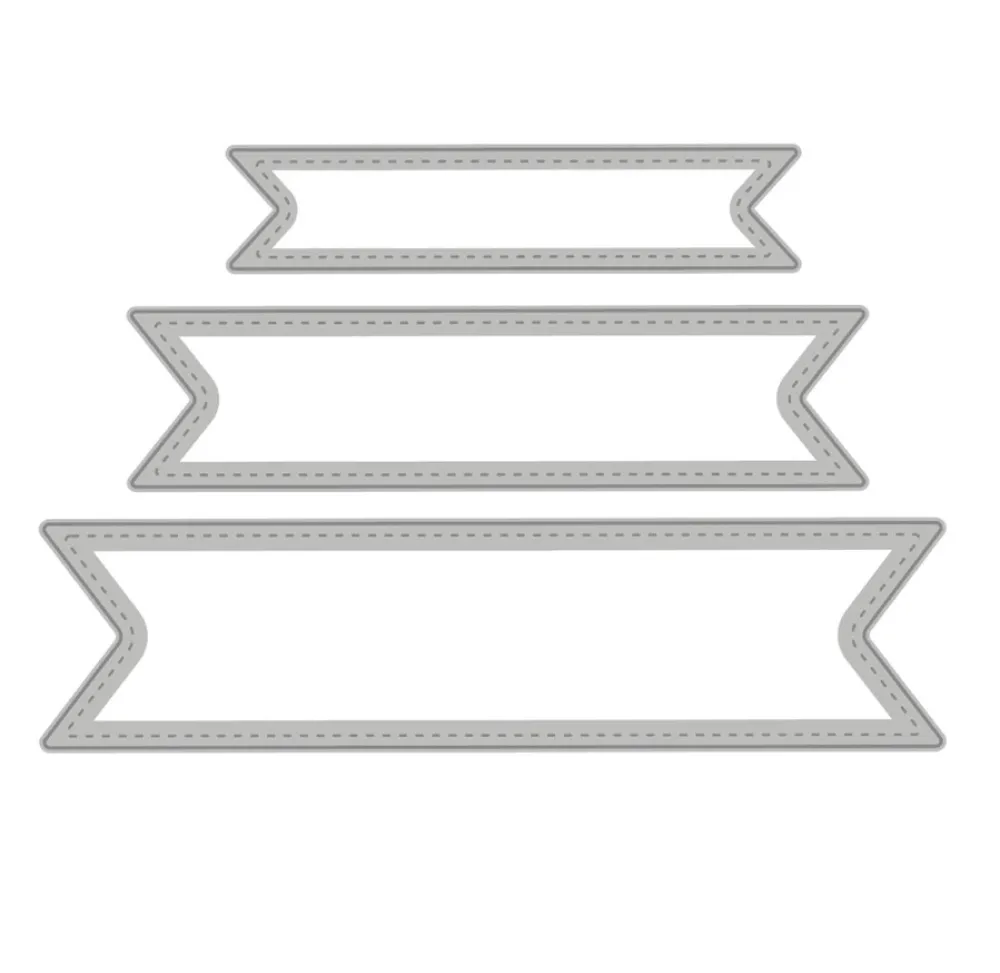 dpCraft Zestaw wykrojników Banery - - 3 szt.