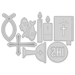 dpCraft Zestaw wykrojników - - Motywy religijne, 8 szt.
