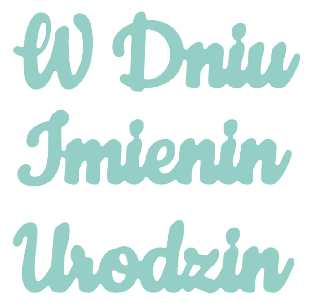 dpCraft Zestaw wykrojników - - W dniu urodzin, imienin
