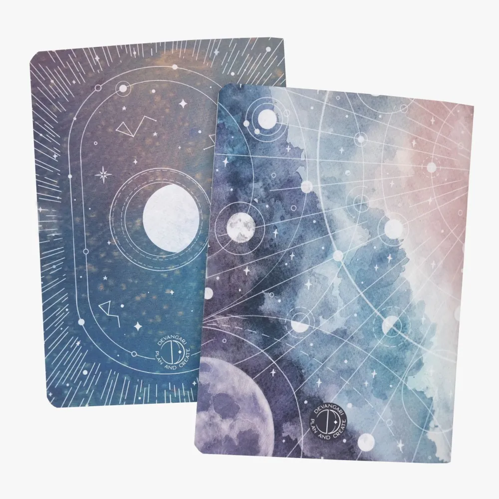 Devangari Zestaw zeszytów w kropki Celestial i Universe A5 - - 2 szt.