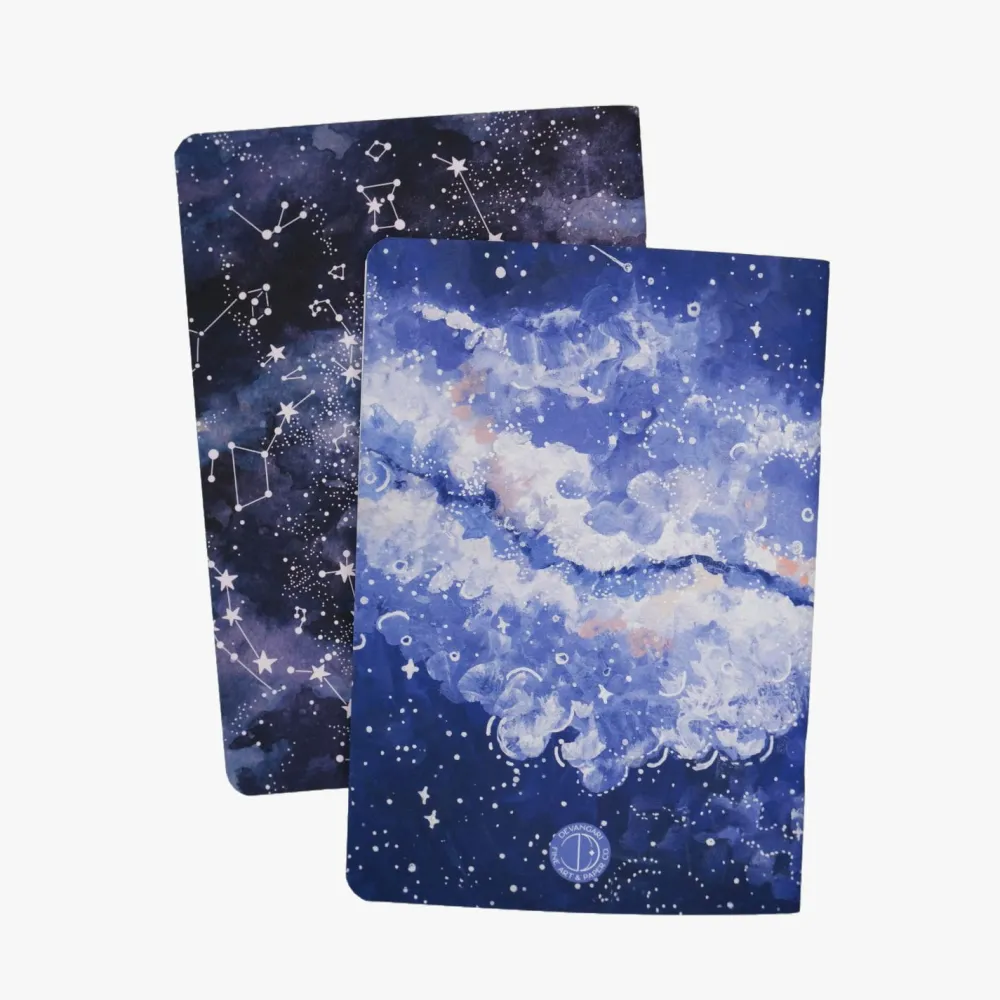 Devangari Zestaw zeszytów w kropki Night Sky i Milky Way B5 - - 2 szt.