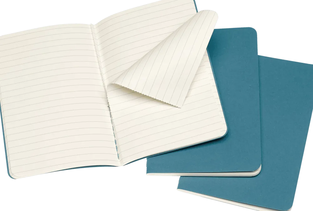 Moleskine Zestaw zeszytów w linie Cahier 9 x 14 cm - - Brisk Blue miękka okładka