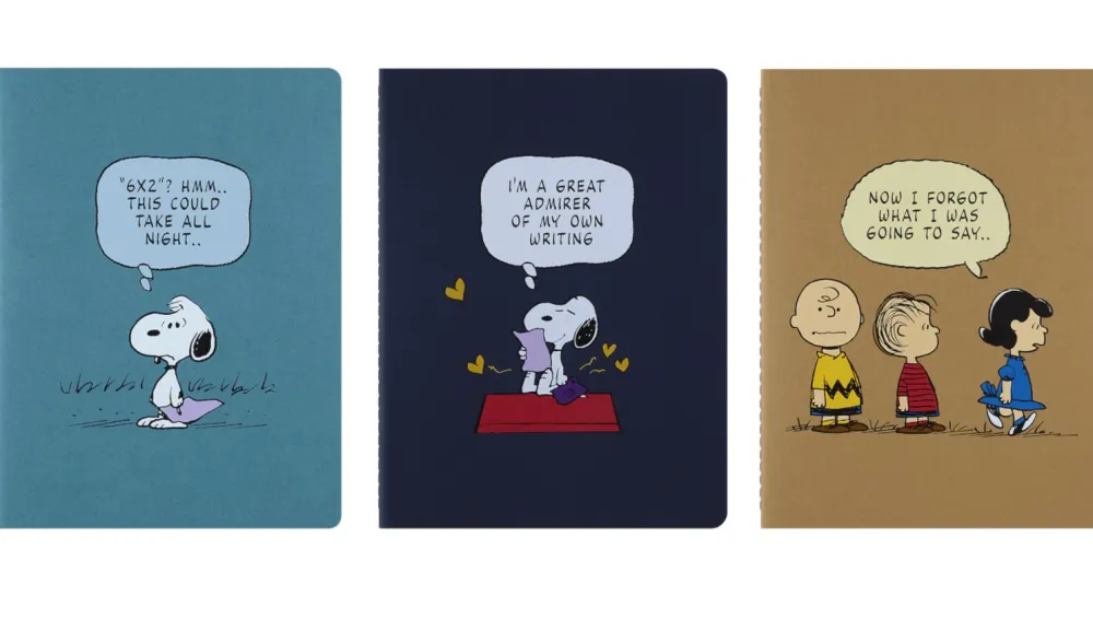 Moleskine Zestaw zeszytów w linie Peanuts Cahier 19 x 25 cm - - miękka okładka 3 szt.