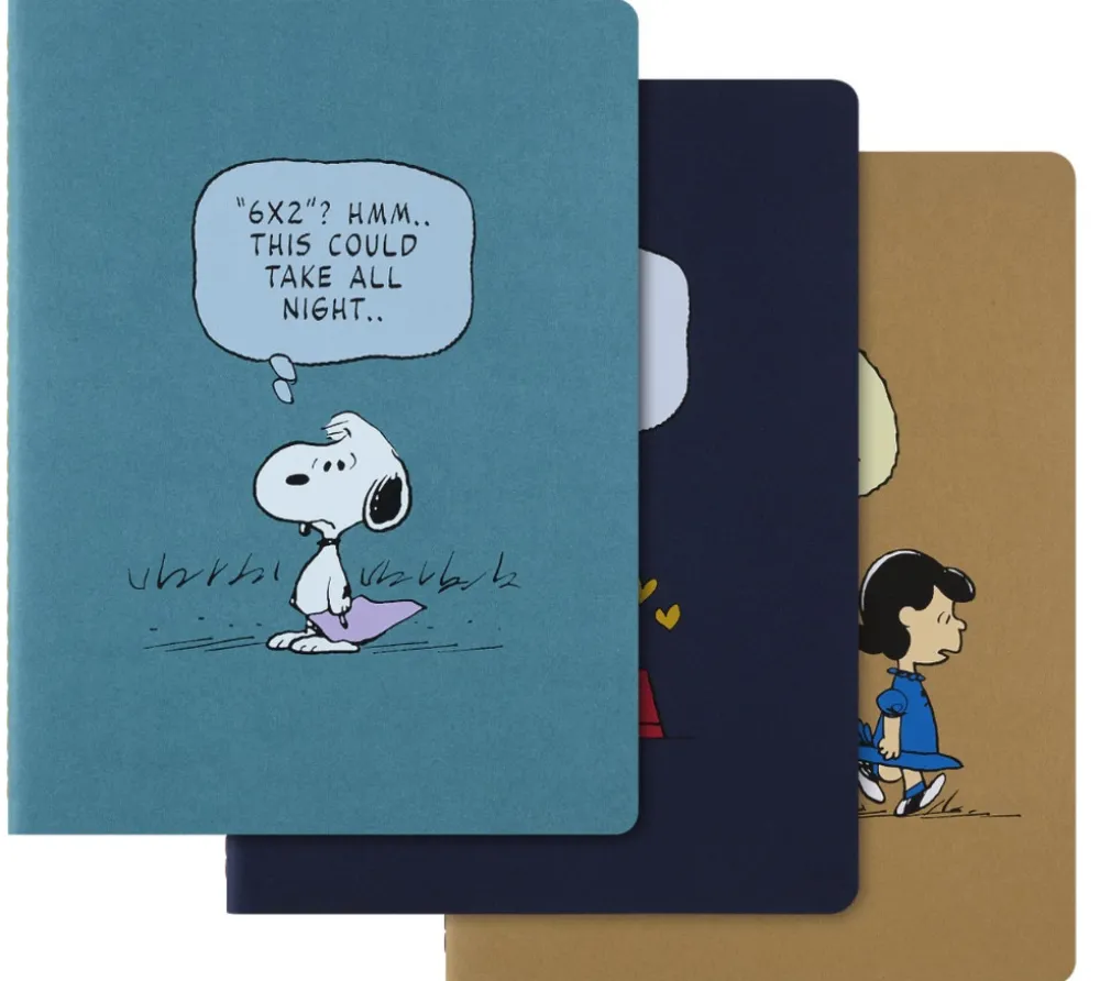 Moleskine Zestaw zeszytów w linie Peanuts Cahier 19 x 25 cm - - miękka okładka 3 szt.