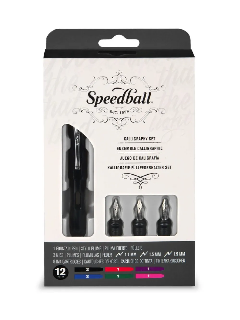 Speedball Zestaw z piórem wiecznym do kaligrafii - - 12 szt.