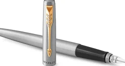 Parker Zestaw z piórem wiecznym i długopisem Jotter w etui - - Stainless Steel GT