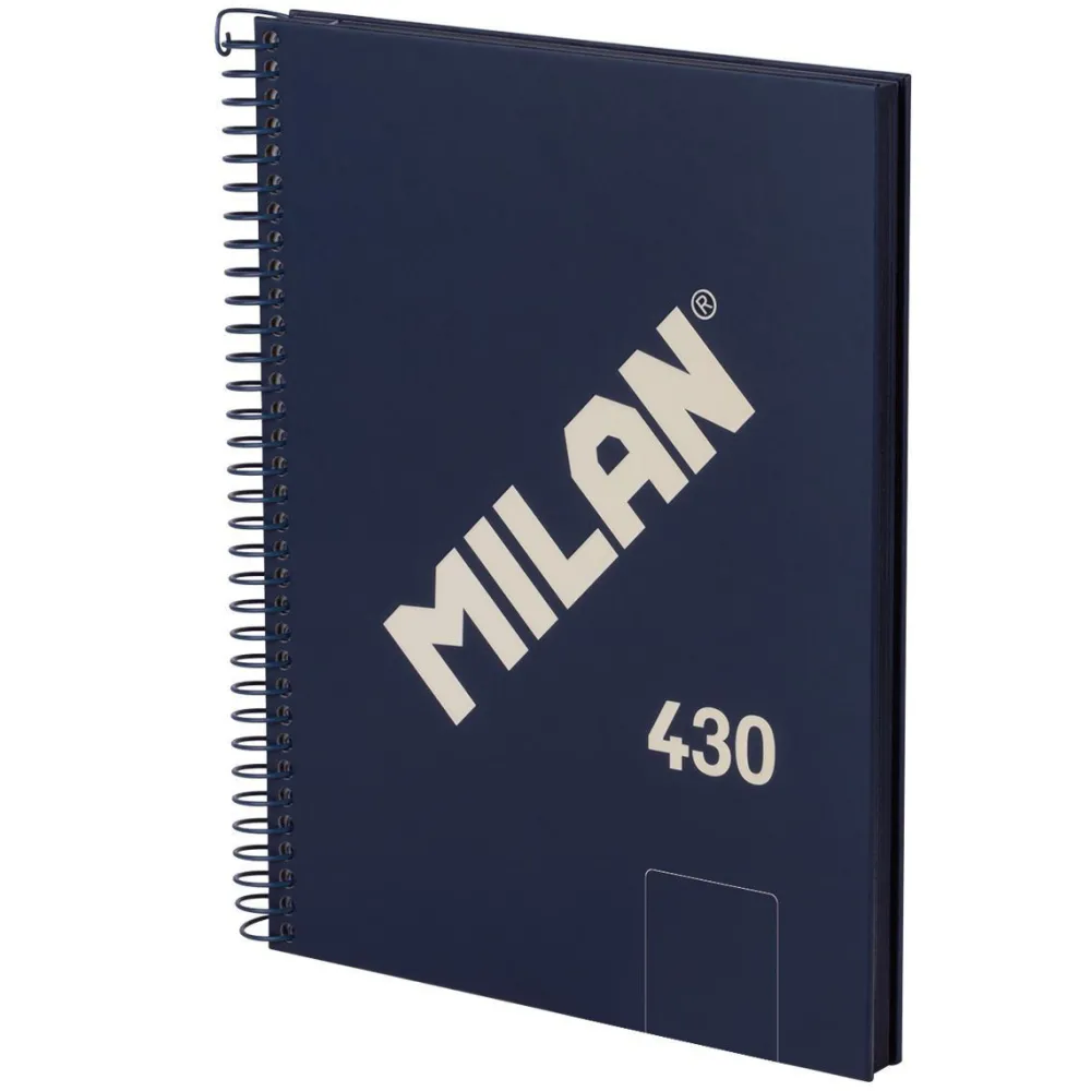 Milan Zeszyt na spirali A5 - - niebieski, gładki, 95 g/m2