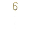 PartyDeco Zimne ognie Cyfra 6 - złote 15 cm > Zimne Ognie